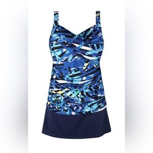 JINXUEER Women’s Plus Size Swimwear Floral Tankini Set  - size 20W